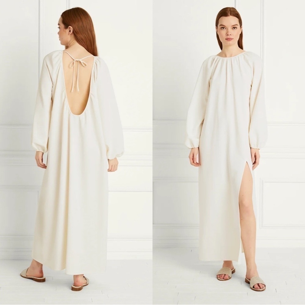 NWT HILL HOUSE The Simone Maxi Dress in Coconut Milk (Offwhite) sZ M